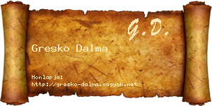 Gresko Dalma névjegykártya